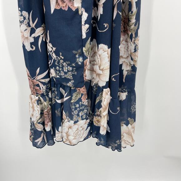 Agua Bendita | Madame Vania Maxi Dress Navy Floral M - Picture 12 of 13
